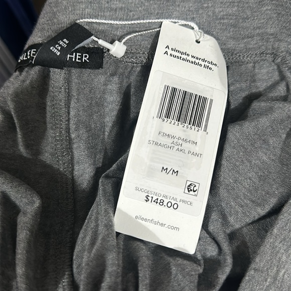 Eileen Fisher
Melange Knit Jersey Straight Leg High Side Slit Hem Pull-On Pants - Picture 7 of 7